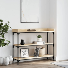 vidaXL sonoma tölgy színű tálalóasztal polcokkal 100 x 30 x 80 cm bútor