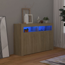 vidaXL sonoma tölgy színű tálalószekrény LED-ekkel 115,5 x 30 x 75 cm bútor