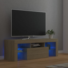 vidaXL sonoma-tölgy színű TV-szekrény LED-lámpákkal 120 x 35 x 40 cm bútor