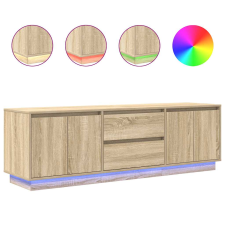 vidaXL sonoma-tölgy színű TV-szekrény LED-lámpákkal 160,5x41x50 cm (3328428) bútor