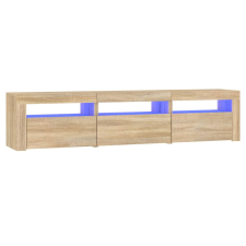 vidaXL sonoma-tölgy színű TV-szekrény LED-lámpákkal 180x35x40 cm (3152756) bútor