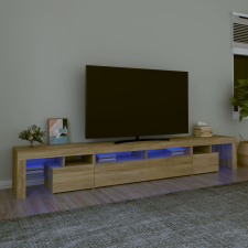 vidaXL sonoma-tölgy színű TV-szekrény LED-lámpákkal 260x36,5x40 cm bútor