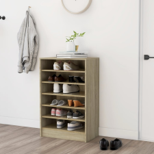 vidaXL sonoma-tölgyszínű forgácslap cipősszekrény 60 x 35 x 92 cm bútor