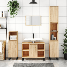 vidaXL sonoma-tölgyszínű műfa mosdószekrény 80 x 33 x 60 cm fürdőszoba bútor