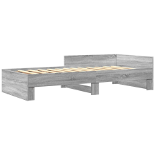 vidaXL sonoma tölgyszínű szerelt fa ágykeret 100 x 200 cm (849577) ágy és ágykellék
