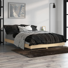 vidaXL sonoma tölgyszínű szerelt fa ágykeret 120 x 190 cm ágy és ágykellék
