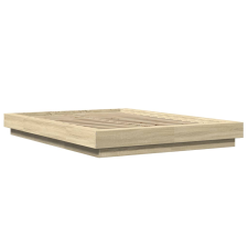 vidaXL sonoma tölgyszínű szerelt fa ágykeret 120 x 200 cm (3281198) ágy és ágykellék