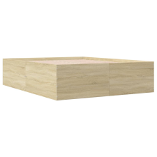 vidaXL sonoma tölgyszínű szerelt fa ágykeret 150 x 200 cm (3280918) ágy és ágykellék