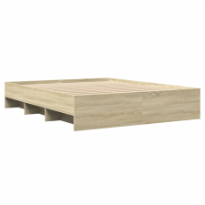 vidaXL sonoma tölgyszínű szerelt fa ágykeret 160 x 200 cm (3295641) ágy és ágykellék