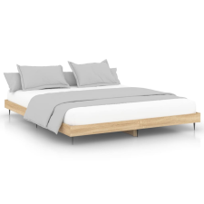 vidaXL sonoma tölgyszínű szerelt fa ágykeret 180 x 200 cm (832224) ágy és ágykellék
