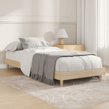 vidaXL sonoma tölgyszínű szerelt fa ágykeret 75 x 190 cm ágy és ágykellék