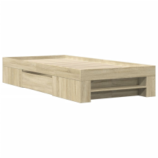 vidaXL sonoma tölgyszínű szerelt fa ágykeret 75 x 190 cm (3295529) ágy és ágykellék