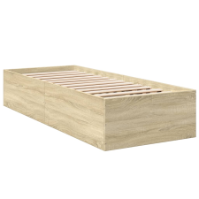 vidaXL sonoma tölgyszínű szerelt fa ágykeret 90 x 190 cm (3281065) ágy és ágykellék