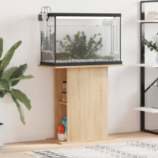 vidaXL Sonoma-tölgyszínű szerelt fa akváriumi állvány 36x75x72,5 cm halfelszerelések