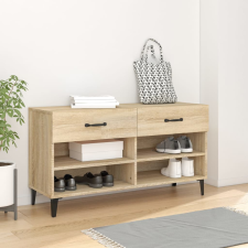 vidaXL sonoma-tölgyszínű szerelt fa cipőszekrény 102x35x55 cm bútor