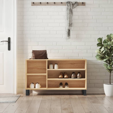 vidaXL sonoma-tölgyszínű szerelt fa cipőszekrény 102x36x60 cm bútor