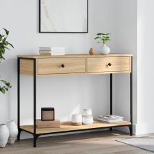 vidaXL sonoma-tölgyszínű szerelt fa dohányzóasztal 100 x 34,5 x 75 cm bútor