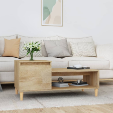 vidaXL sonoma-tölgyszínű szerelt fa dohányzóasztal 100 x 50 x 45 cm bútor