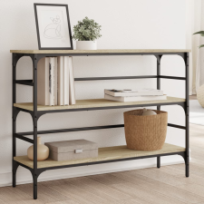 vidaXL sonoma-tölgyszínű szerelt fa dohányzóasztal 100x32x75 cm bútor
