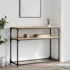 vidaXL sonoma-tölgyszínű szerelt fa dohányzóasztal 100x35,5x75 cm bútor