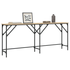 vidaXL sonoma-tölgyszínű szerelt fa dohányzóasztal 180x29x75 cm bútor