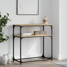vidaXL sonoma-tölgyszínű szerelt fa dohányzóasztal 75x35,5x75 cm bútor