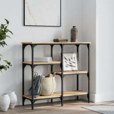 vidaXL sonoma-tölgyszínű szerelt fa dohányzóasztal 80x29x75 cm bútor