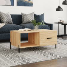 vidaXL sonoma-tölgyszínű szerelt fa dohányzóasztal 90 x 50 x 40 cm bútor