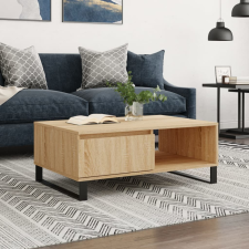vidaXL sonoma-tölgyszínű szerelt fa dohányzóasztal 90 x 60 x 35 cm bútor