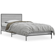 vidaXL sonoma tölgyszínű szerelt fa és fém ágykeret 90 x 190 cm ágy és ágykellék