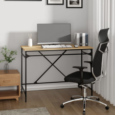vidaXL sonoma tölgyszínű szerelt fa és vas íróasztal 100x50x75 cm íróasztal