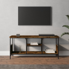 vidaXL sonoma-tölgyszínű szerelt fa és vas TV-szekrény 100x35x45 cm bútor