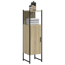 vidaXL sonoma tölgyszínű szerelt fa fürdőszobaszekrény 33x33x120,5 cm fürdőszoba bútor