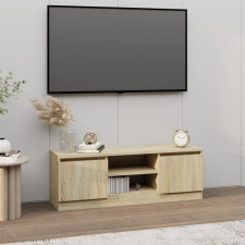 vidaXL sonoma-tölgyszínű TV-szekrény ajtóval 102 x 30 x 36 cm bútor