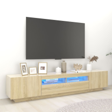 vidaXL sonoma tölgyszínű TV-szekrény LED-lámpákkal 200 x 35 x 40 cm bútor