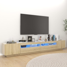 vidaXL sonoma tölgyszínű TV-szekrény LED-lámpákkal 260 x 35 x 40 cm bútor