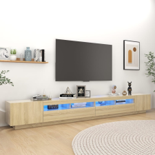 vidaXL sonoma tölgyszínű TV-szekrény LED-lámpákkal 300 x 35 x 40 cm bútor