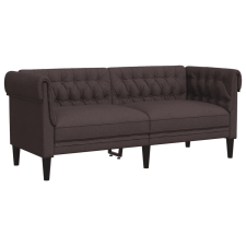 vidaXL sötétbarna 2 személyes szövet Chesterfield kanapé (372550) bútor