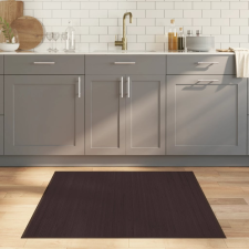 vidaXL sötétbarna bambusz négyzet alakú szőnyeg 100 x 100 cm lakástextília