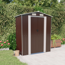 vidaXL sötétbarna horganyzott acél kerti fészer 192x108x223 cm kerti tárolás