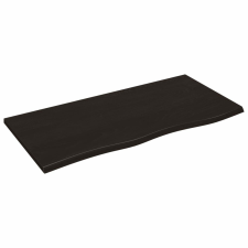 vidaXL sötétbarna kezelt tömör tölgyfa fali polc 100x50x2 cm bútor