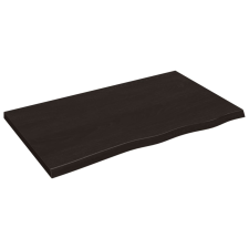 vidaXL sötétbarna kezelt tömör tölgyfa fali polc 100x60x(2-4) cm (363810) bútor