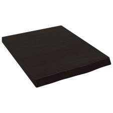 vidaXL sötétbarna kezelt tömör tölgyfa fali polc 40x50x(2-4) cm (363753) bútor