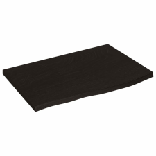 vidaXL sötétbarna kezelt tömör tölgyfa fali polc 60x40x2 cm bútor