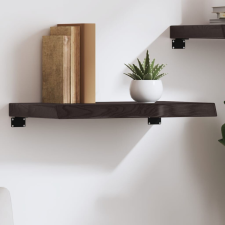 vidaXL sötétbarna kezelt tömör tölgyfa fali polc 60x40x(2-6) cm bútor