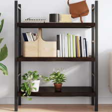 vidaXL sötétbarna kezelt tömör tölgyfa fali polc 80x40x(2-6) cm bútor