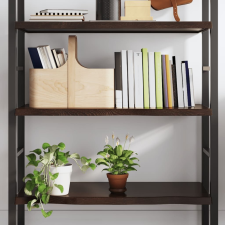 vidaXL sötétbarna kezelt tömör tölgyfa fali polc 80x50x(2-4) cm bútor