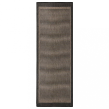vidaXL Sötétbarna lapos szövésű kültéri szőnyeg 80 x 250 cm lakástextília