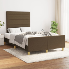 vidaXL sötétbarna szövet ágykeret fejtámlával 120 x 200 cm ágy és ágykellék