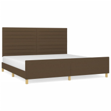 vidaXL sötétbarna szövet ágykeret fejtámlával 200 x 200 cm (3125165) ágy és ágykellék